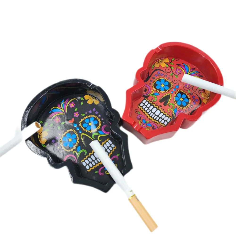 

EVIL Skull Portable Ashtrays New Creativity Resin Cigar Ashtray for Cigarette Ash Storage Tool Desk Smoking Accessories