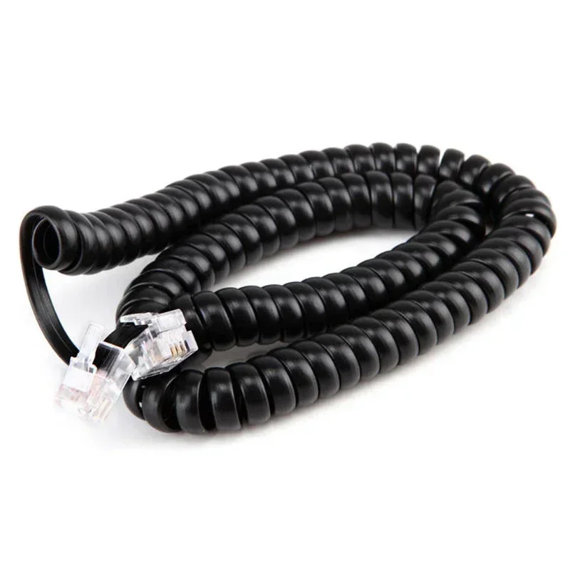 Telephone handset cord 3meters RJ10 Telephone Handset Extension Cord Curly Coiled Line Cable Spring Wire Voice