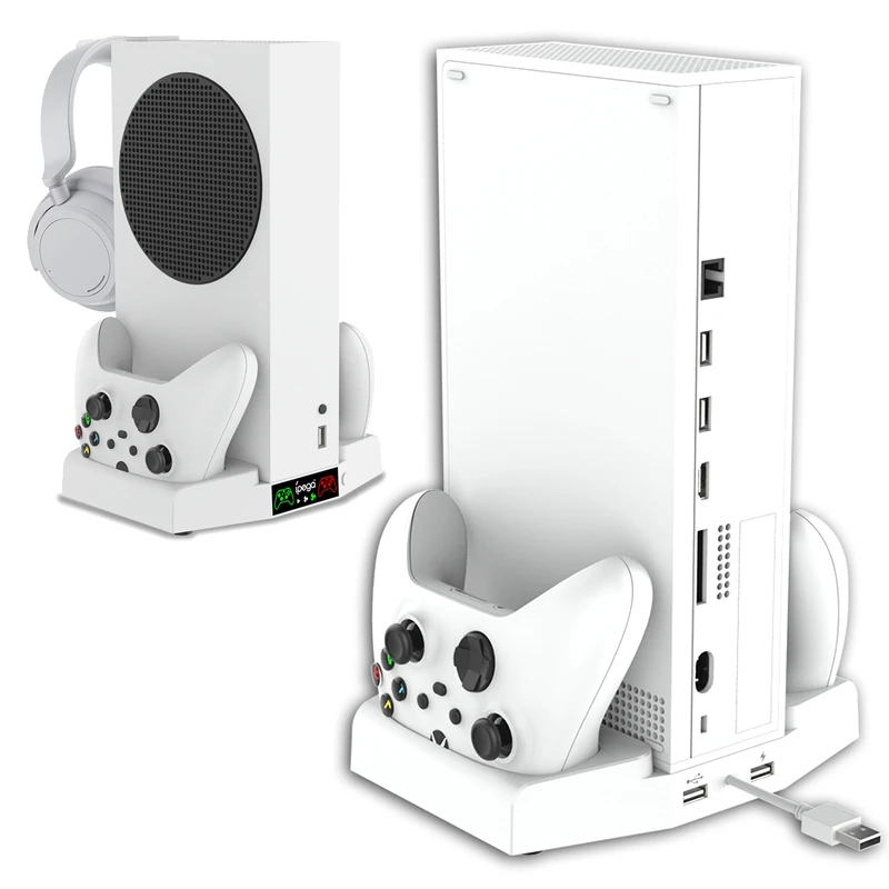Cooling Fan Base For Xbox Series S Controller Charging Dock Gamepad Storage Stand Headphone Bracket For Xbox Series