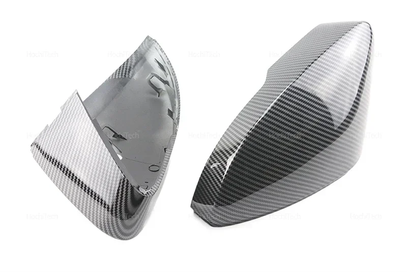 Schwarze Seitenspiegelkappen für Volkswagen VW T-Roc T-Cross 2018–2021, Skoda Octavia Mk3 2013–2018, neuer Stil, Kohlefaser-Spiegelabdeckung – Detail 21