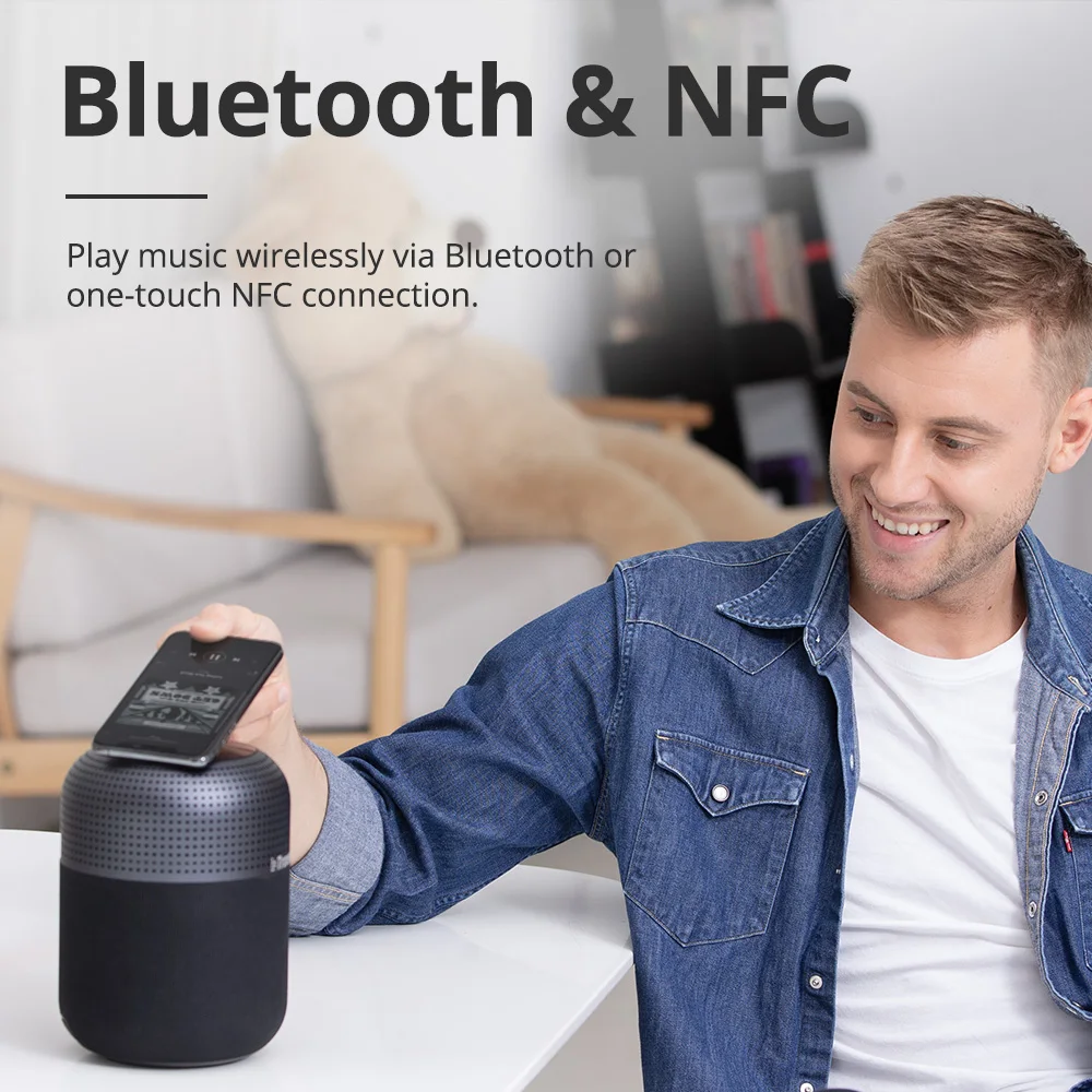 Tronsmart T6 maxi Bluetooth reproduktor 60W domácí theater reproduktor s 20H playtime, IPX5, NFC, oprávněný bezdrátový stereo, hlas asistent