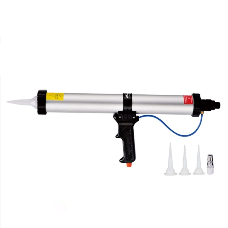 600ML 15 inch Pneumatic Caulking Gun Cement Glass Adhesive Glue Silicone Sealant Air Gun Machine for 300 400 500 600ml Soft Glue