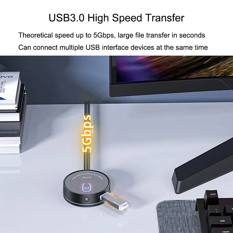 Jinghua Computador Desktop Switch Universal Usb 3.0 Audio Home Desktop Botão de Extensão de Energia Externa Internet Cafe - Imagem 5