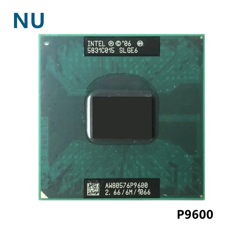 Процессор Intel Core 2 Duo Mobile P9600 SLGE6 6 ГГц двухъядерный двухпотоковый ЦПУ Мб 25 Вт Разъем