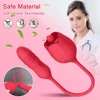 2022 Rose Vibrator Toy For Women Clitoris Stimulator Oral Tongue Licking With Dildo Thrusting Vibrating Egg Sex Toys Female 1
