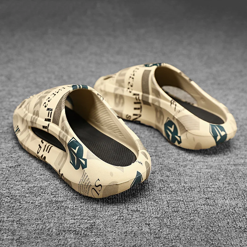 Pantoufles antidérapantes pour hommes Glissades confortables en mousse souple avec pantoufle à semelle épaisse pour l'intérieur et l'extérieur_voghion.com