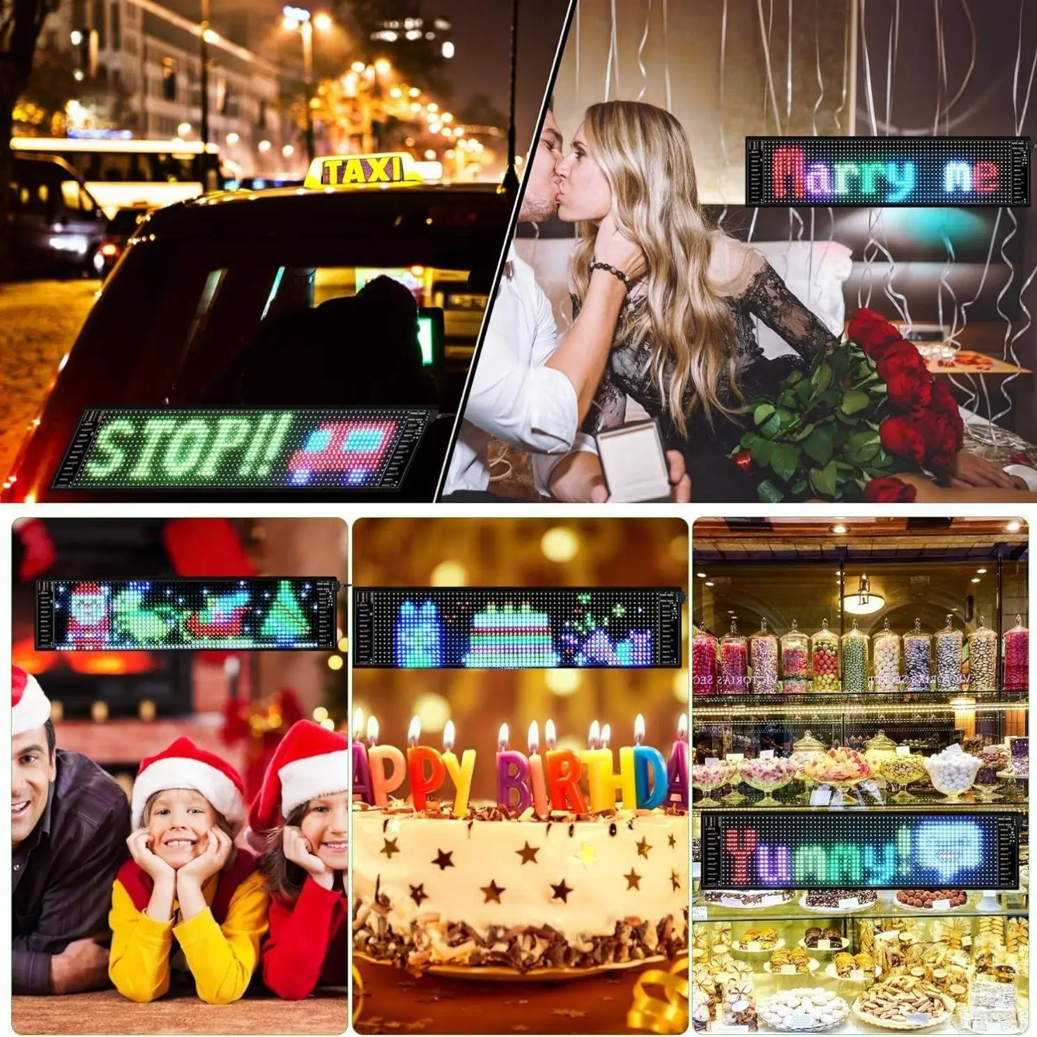 LED 에어 매트릭스 픽셀 패널 DIY 패턴 LED 모듈, USB 유연한 애니메이션 자동차 원격 앱 제어, 크리스마스 할로윈 장식