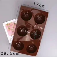 עוגת סיליקון חצי עגול עוגת מוס עובש כריך ירח עוגת כדור שוקולד 6