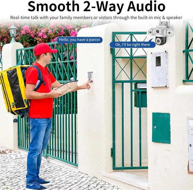Yoosee 6K 12MP 3 Lens 3 Screens WiFi PTZ IP Camera Outdoor AI Detection Loop Recording Motion Alarm CCTV Smart Home Security 5