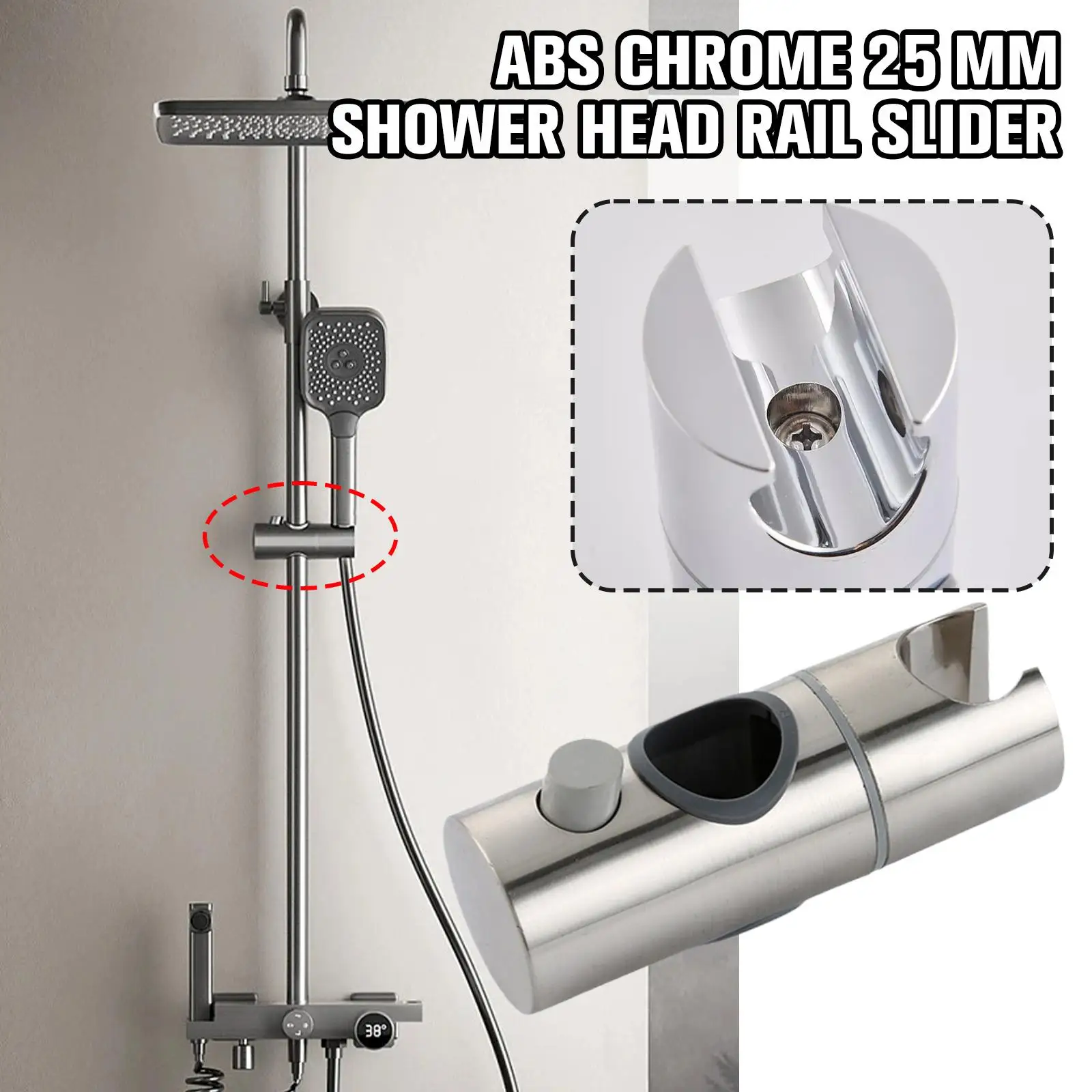 

Promotions ABS Handheld Shower Holder Bracket Adjustable Rail Bracket Slider Shower Mounting Brackets for Shower Hea X9J9