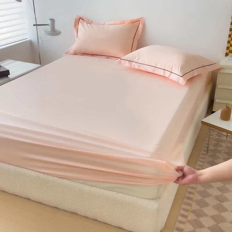 High End Bedding Set 100% Egyptian Cotton 400TC Bed Sheet Set 4/6 Pieces Fitted Sheet Flat Bedsheet With Pillowcase Double Queen 3