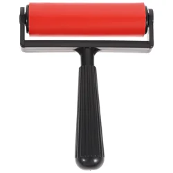 Red Wallpaper Professional 10cm Rubber Roller Brayer Rubber Applicator Brush Slab Roller for Crafts Ink Printmaking