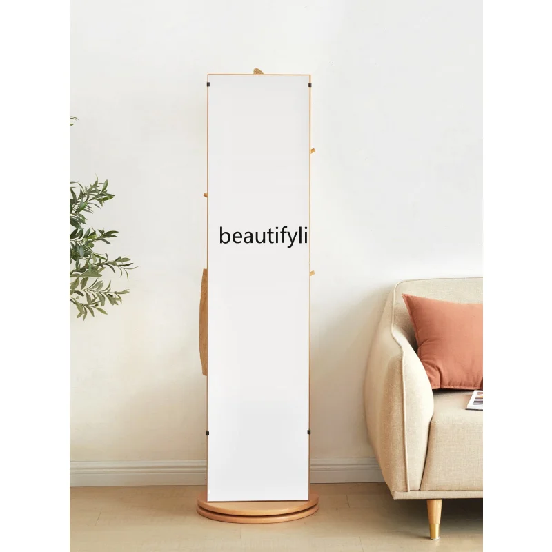 

Rotating Hanger Clothes Mirror Home Bedroom Oak Floor Mirror