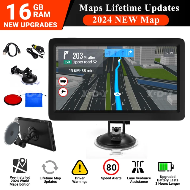 XGODY 9 ''pouces 16G voiture Auto Navigation UK/EU MAP écran tactile pour camions, voitures, bus, navigation GPS POI 1