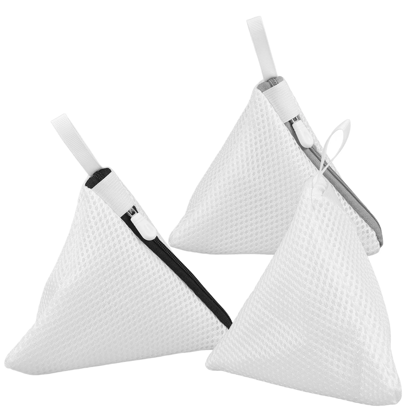 3 Pcs Laundry Shoe Bag Washing Machine Mesh Storage Bags with Zipper Lingerie Metal Travel