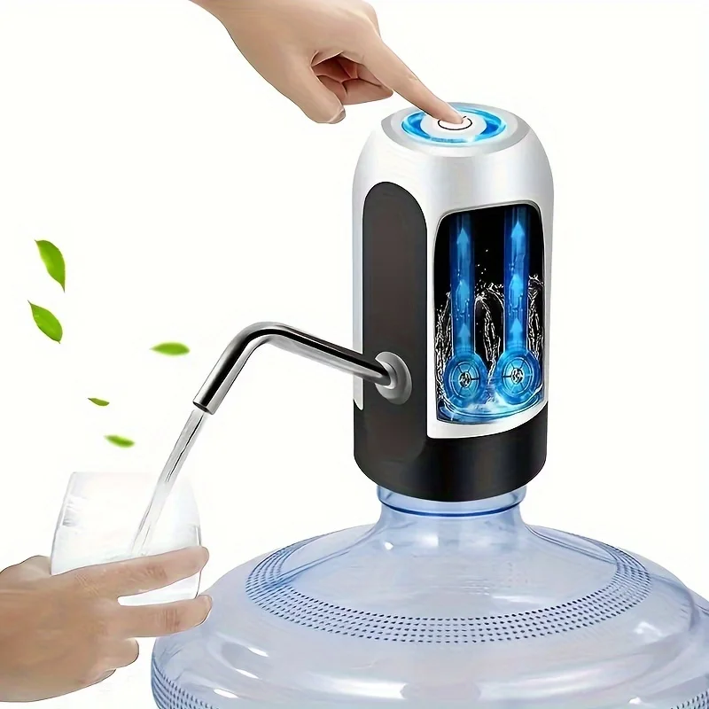 Rechargeable portable water pump Pro automatic dispenser Suitable for 3-5 gallon bottles Easy to use with USB power supply