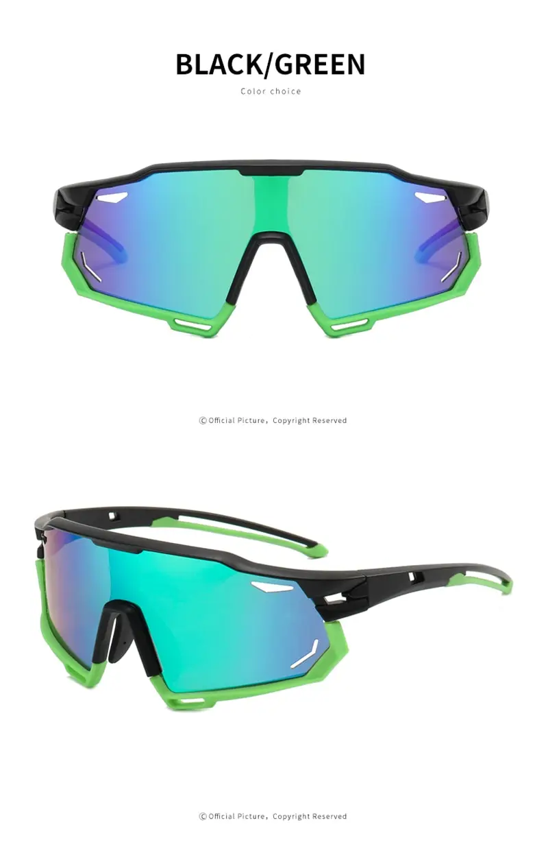 Meekleurende sportbril Heren Vrouw Gepolariseerde fietsbril Mountain MTB Fietsen UV400 zonnebril Fietsbril_voghion.com