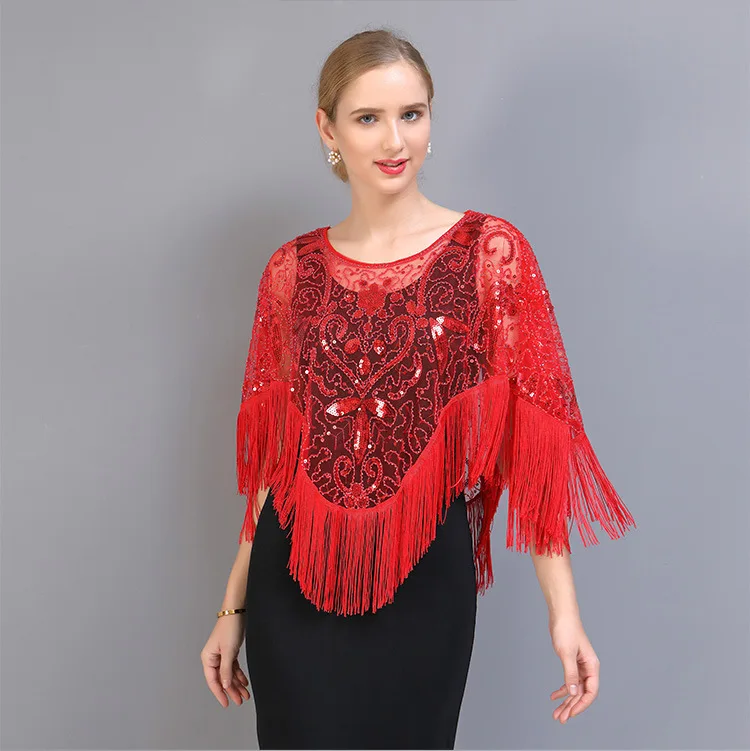 Summer Shirt Maternity Tops Plus Size Irregular Hollow Out Maternity Capes Mesh Tassel Patchwork Sequins Tops Pregnant Woman Photography Shirts Shawl Blouse