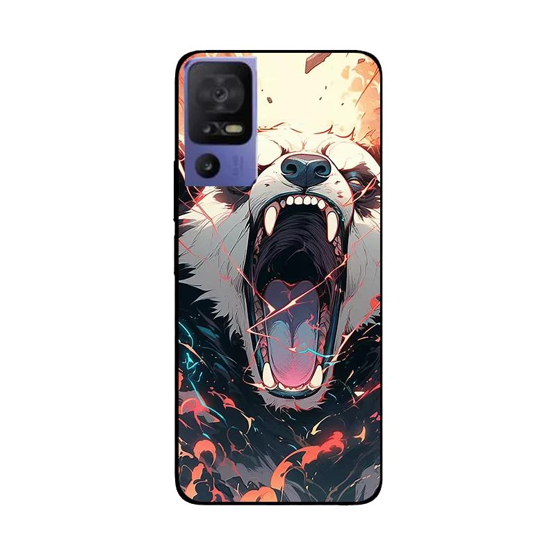 Leaf Panda Soft Silicone Back Cover - Protective Phone Case