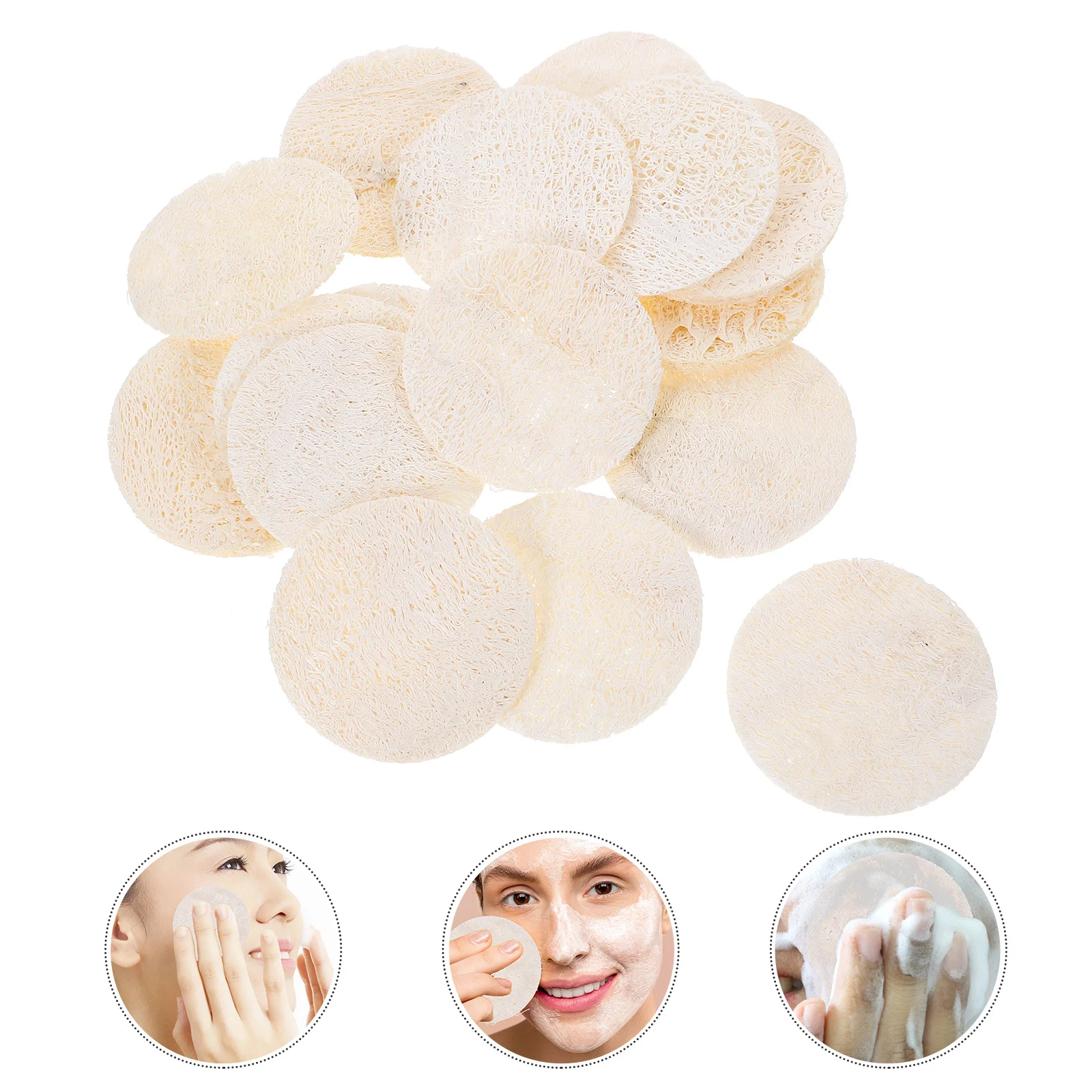 

18 Pcs Loofah Sponge Exfoliating Face Scrubber Facial Sponges for Cleansing and The Dish Towels Natural