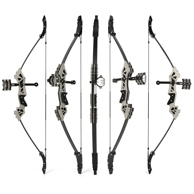 

19" Mini Recurve Bow Wooden Arrows Target Paper Set Archery Practice Kids Gift