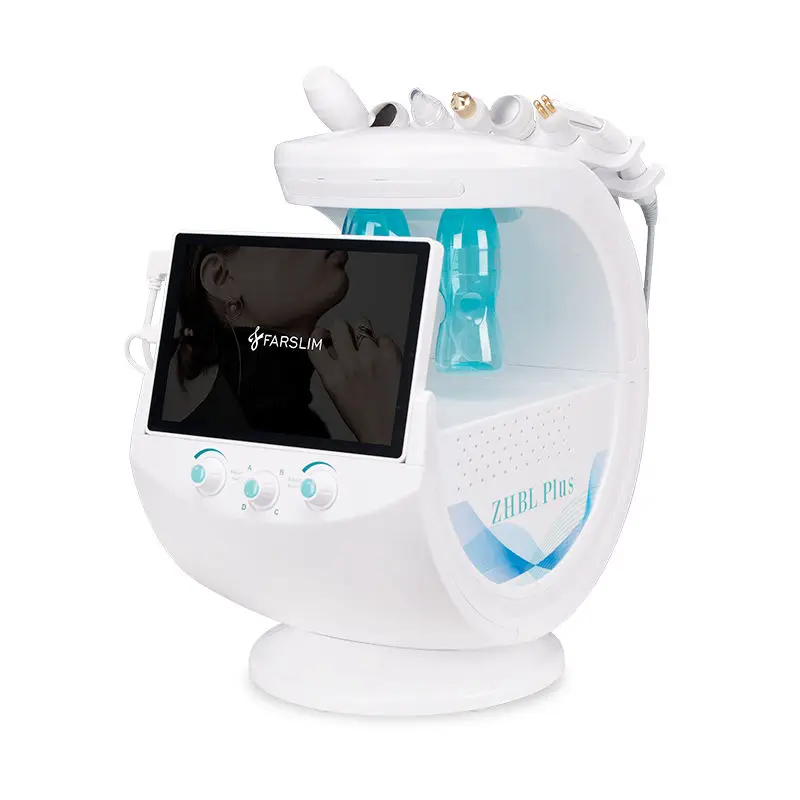 Intelligent Ice Blue Skin Analysis functional Aqual Hydradermabrasion Machine Skin Detective Pore Shrinking Black Head Removal