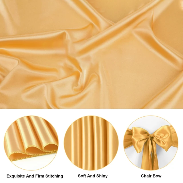 Nministériels d de Ceinture de Chaise en Satin Universel, Sangles en Ruban pour Réception de Mariage, Banquet, Hôtel, Décoration de Couverture 3
