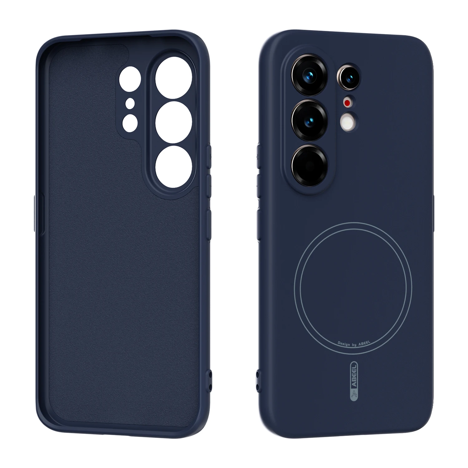 Macaron Color Soft Silicone Magnetic Full Protective Phone Case