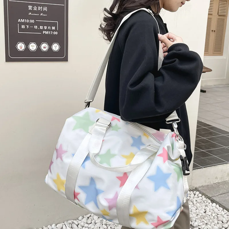 2024 Fashion Star Large Capacity Fitness Yoga Sports Storage Bag Short Distance Travel Bag Dry and Wet Separation Couple Style