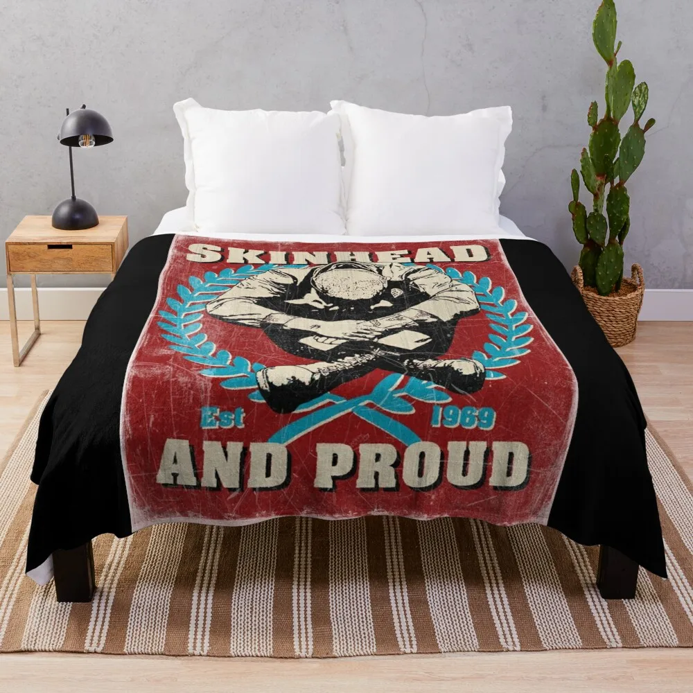 

Skinhead and Proud Throw Blanket Sofa Throw For Sofa Thin Soft Plush Plaid Moving Summer Beddings Blankets