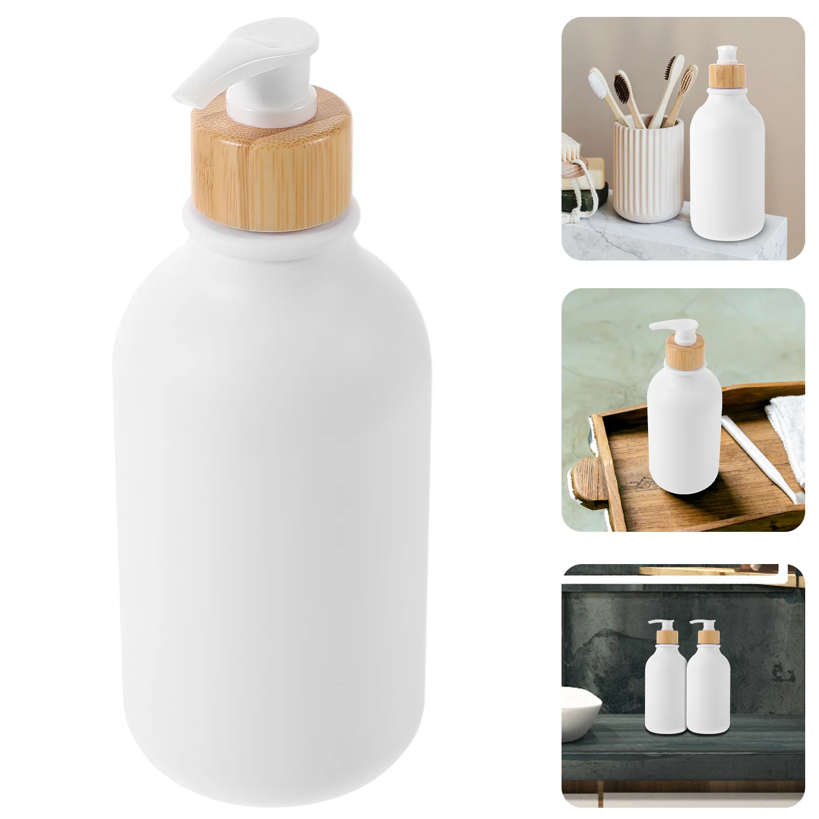 

3 Pcs 500ml Pet Frosted Plastic Pressed Lotion Care Bottle Shampoo Cosmetics Sub-bottle 3pcs Soap Dispenser Bottles for Liquids