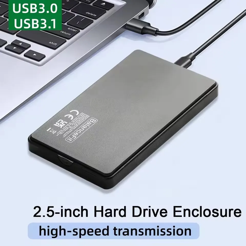 Boîtier de disque dur Mobile de 2.5 pouces, boîtier de disque dur USB 3.0/Type C pour SATA III II I 9.5mm 7mm, prise en charge UASP haute vitesse, sans outil