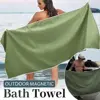 New Multifunctional Outdoor Magnetic Bath Towel Portable Coral Fleece Magnet Towels Quick-drying Beach Towel Fiber Bath Towels 1