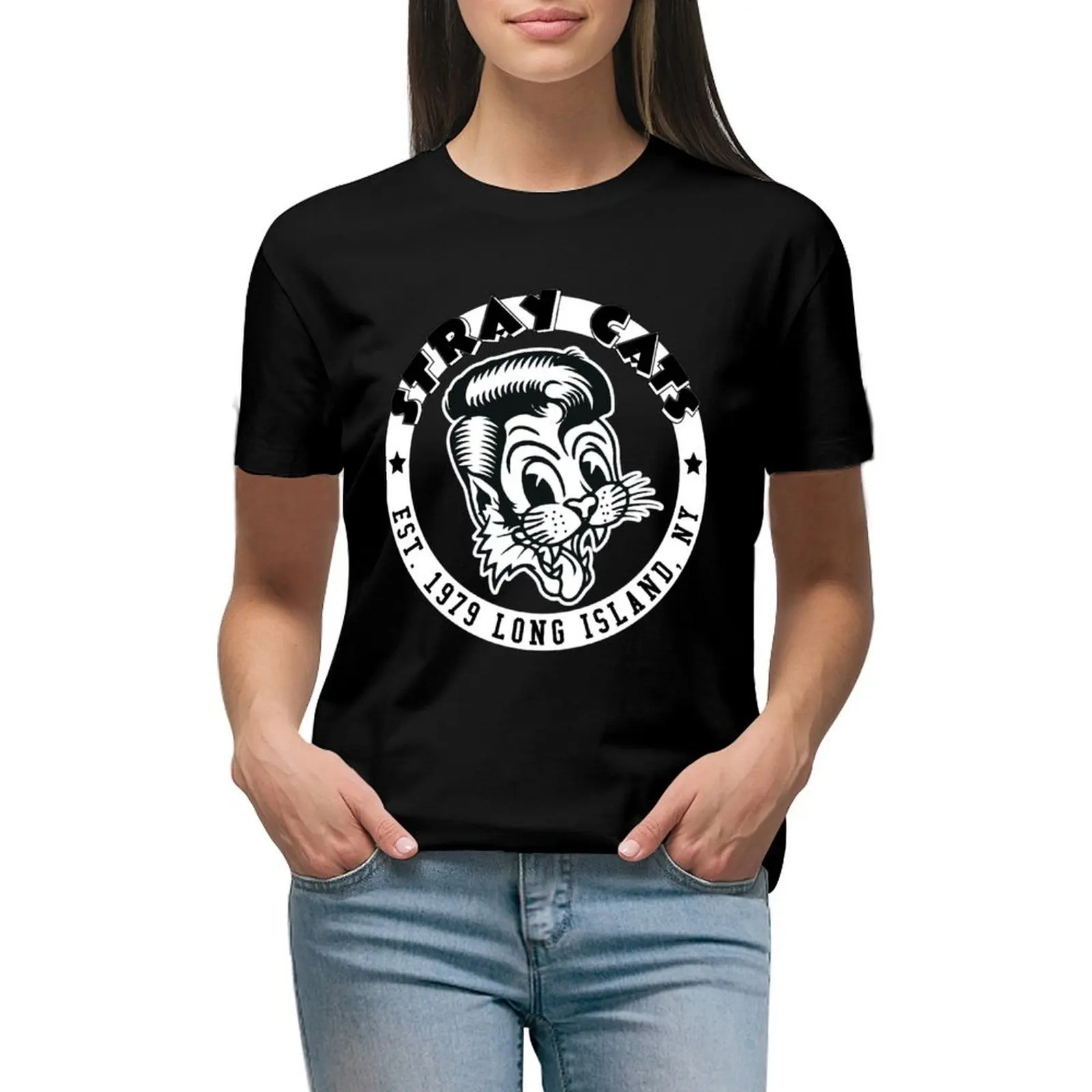

Stray Cats T-shirt cute tops anime clothes T-shirt Women
