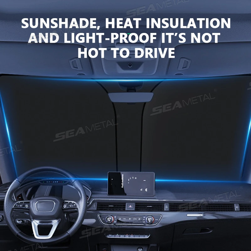 SEAMETAL Foldable Car Windshield Sun Shade 4