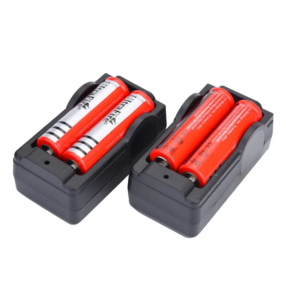 

3.7V 4800mAh 18650 Li-ion Battery With Charger 18650battery 4 pieces Rechargeable Batteries with 2 pieces Charger US EUPlug
