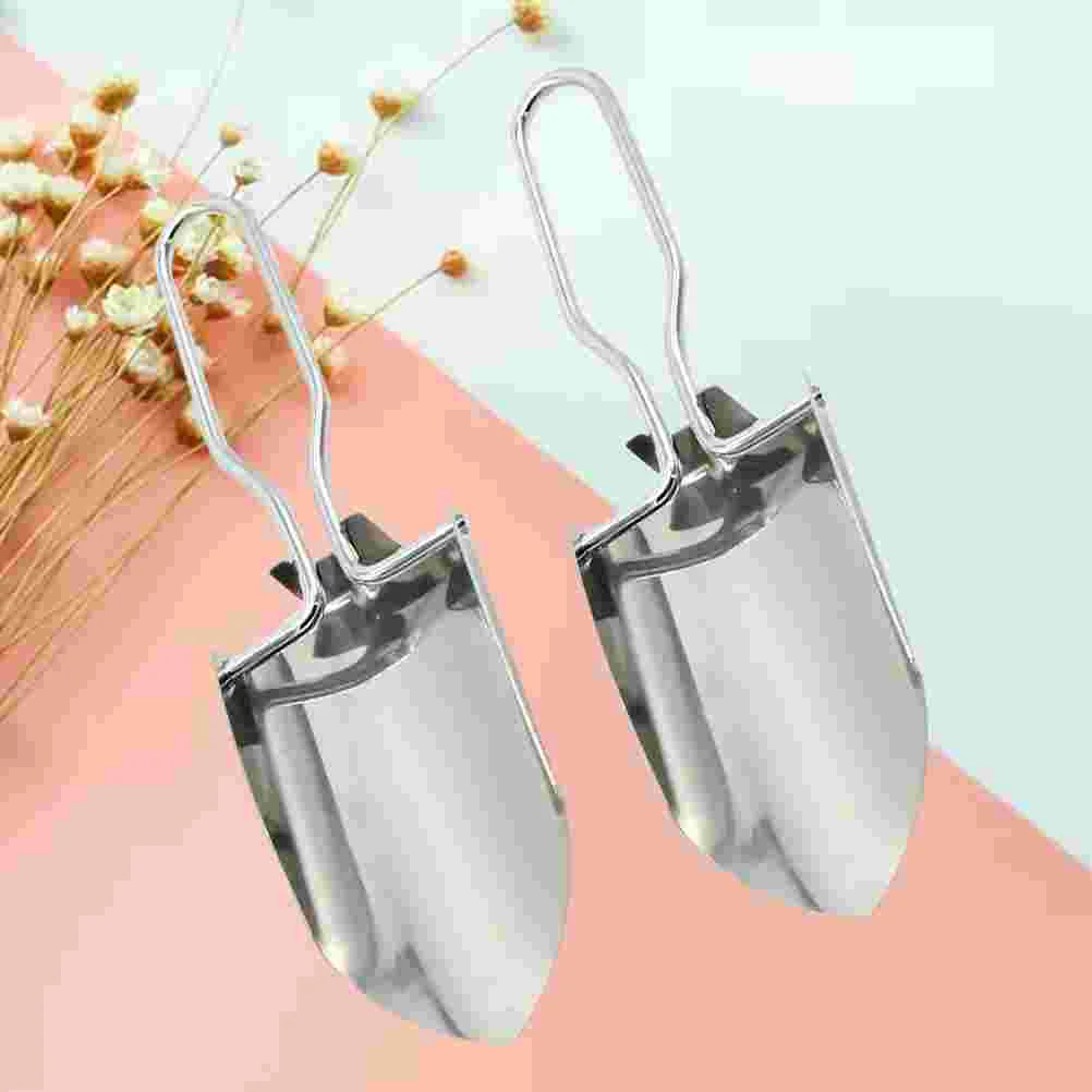 2pcs Outdoor Garden Spatula Stainless Steel Folding Agricultural Planting Flowers Tools Gardening