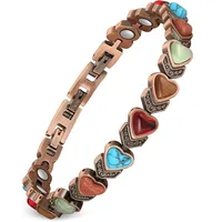 Pure Copper Magnetic Turquoise Bracelet for Women