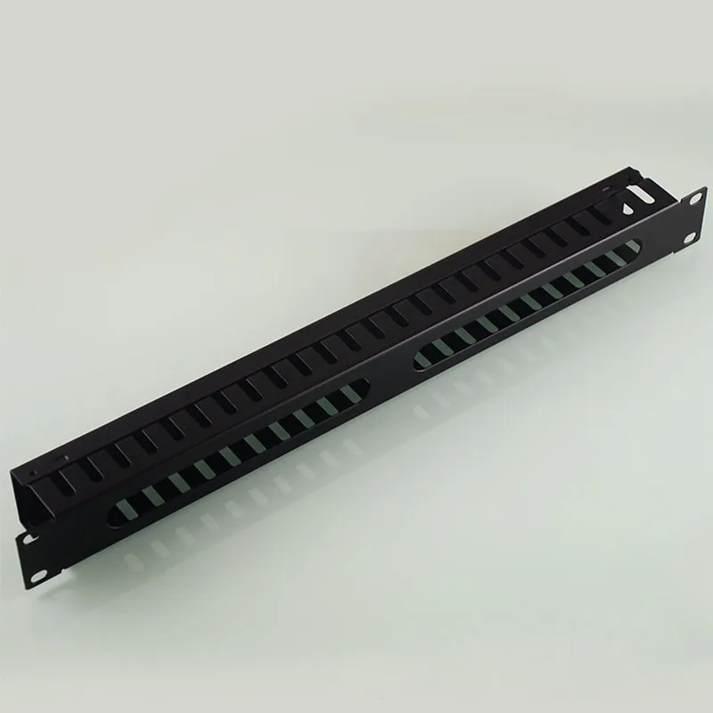 19 inch standard cabinet cable manager telephone cable management rack optical fiber management rack 24 grid managem