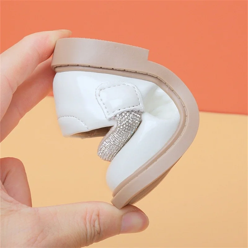 Baby Shoes Spring/Autumn Baby Shoes Leather Bright Rhinestone Girls Princess Shoes Single Fashion Little Kids Party