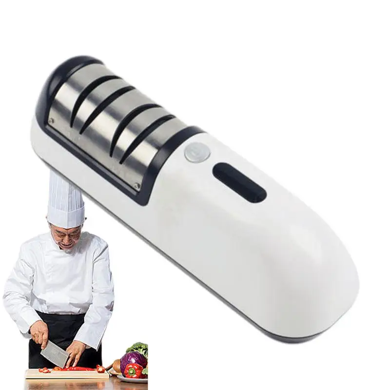 

Электрическая точилка для ножей, профессиональный перезаряжаемый трехступенчатый инструмент для заточки, Многофункциональные кухонные принадлежности