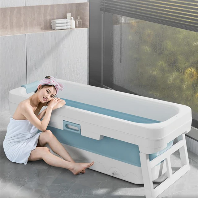 Ducha de plástico grande para bebé y adulto, bañera plegable para  exteriores, asiento de lavabo, portátil, SY50YP - AliExpress