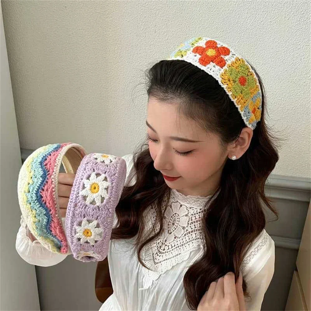 Hairband Woolen Embroidery Hair Accessories Kids Hair Accessories For Hair Styling Daily Wear