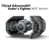 NEW 453Pcs MOC Spaceship TIE/ad Advanced x1 Vader's Fighters Building Blocks Modified from Tie Bomber Bricks Model DIY Toys Gift 1