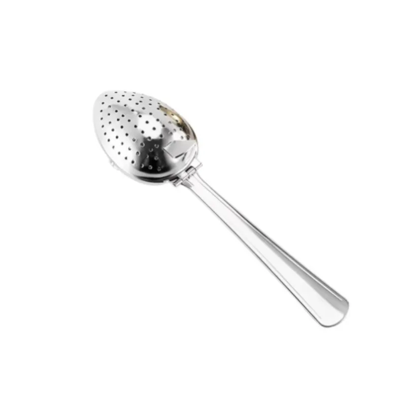 Silver Stainless Steel Tea Filter Spoon Pine Leaf Filter Herbal Spice Convenient and Practical Household Portable Product