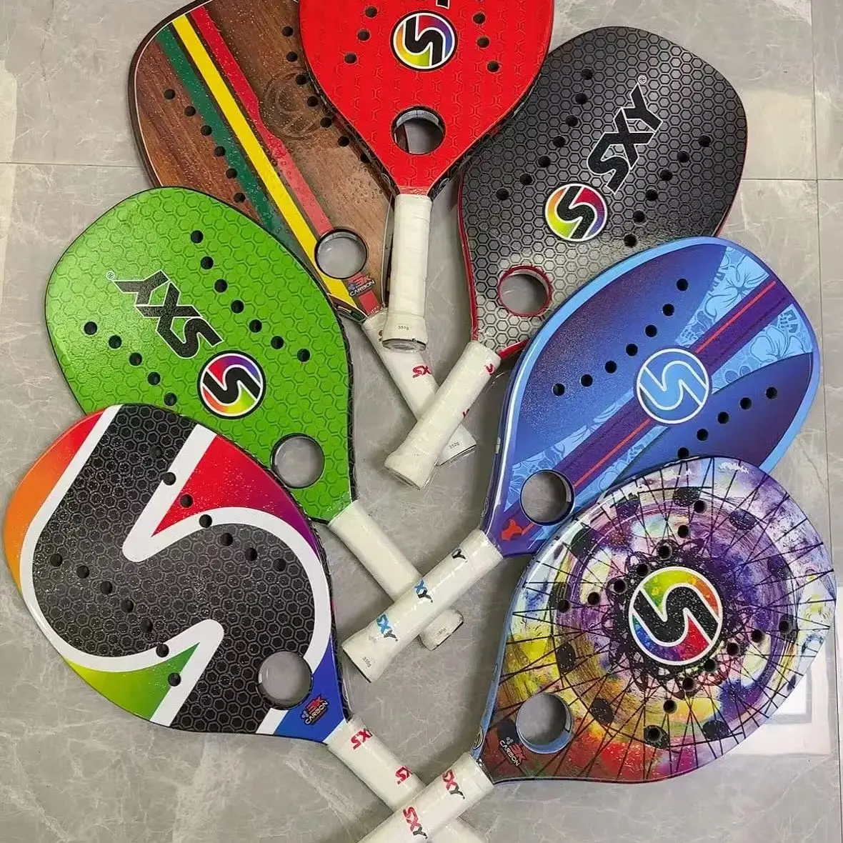Camewin 3K 12K Beach Tennis Racket Carbon Outdoor Sports Racket Men Women Adult Tennis