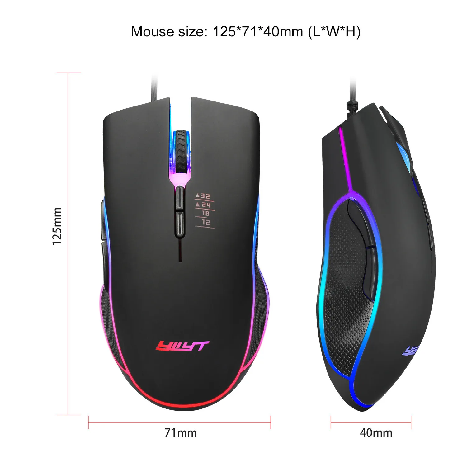 top wireless mouse Ouhaobin Rgb Lighting Define The Game Usb Wired 3200dpi Adjustable Gaming Mouse Mice Мышка Беспроводная Мышка Игровая wired gaming mouse