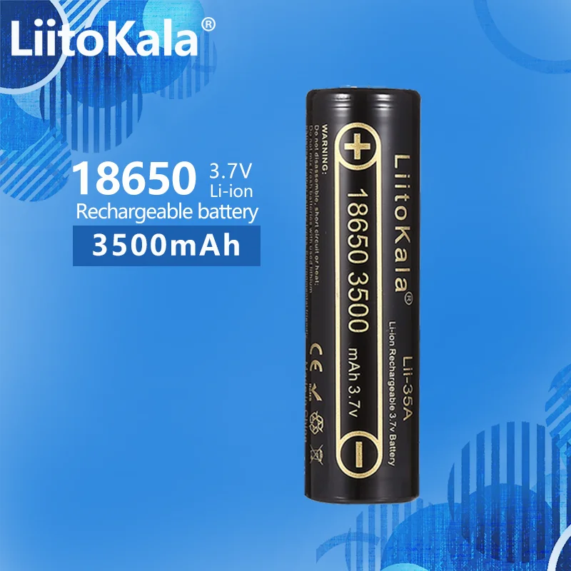 1PCS LiitoKala Lii-35A 18650 3500mAh 3.7V Li-Ion Rechargeable Battery ...