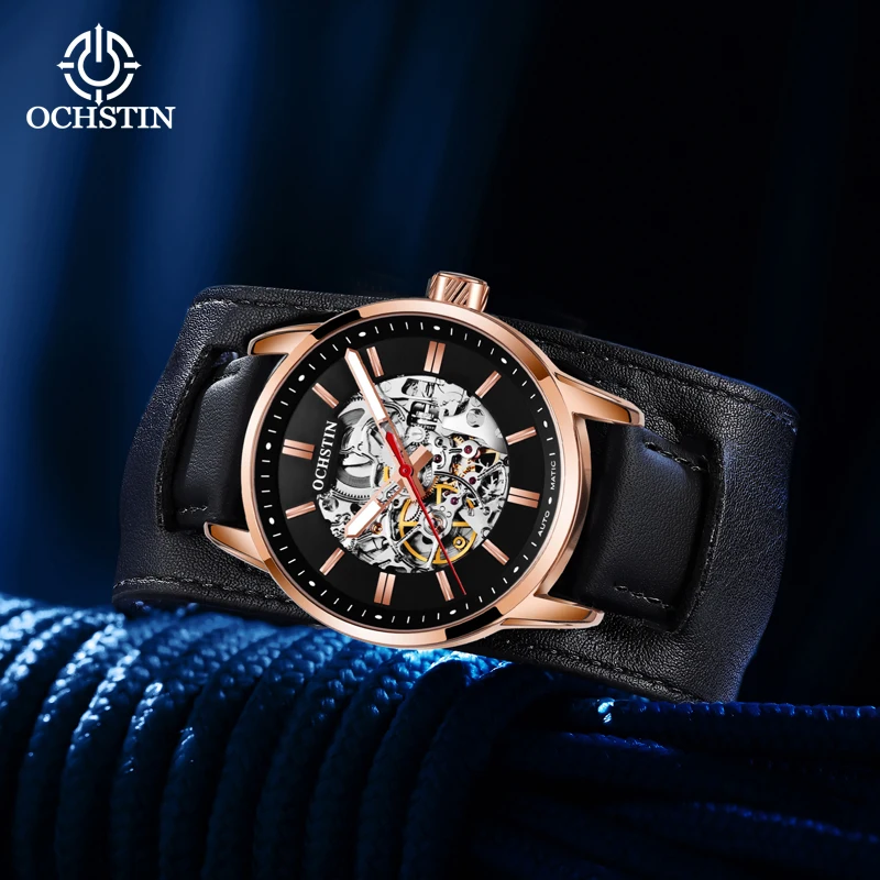 ochstin2024 new masterpiece craftsman series business light luxury skeleton mechanical movement men's mechanical watches