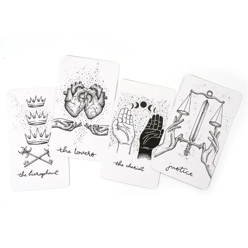 12x7 cm Paper Manual The Wandering Moon Tarot Deck Card Game 6